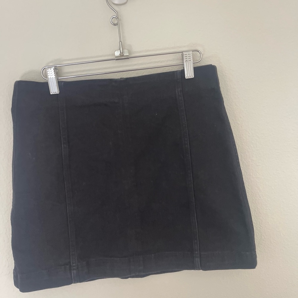 Target black denim skirt